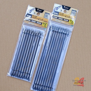 Mũi vít nhật 2 đầu ANEX AH-14M, mũi vít 4 cạnh chống gỉ [ made in Japan ]