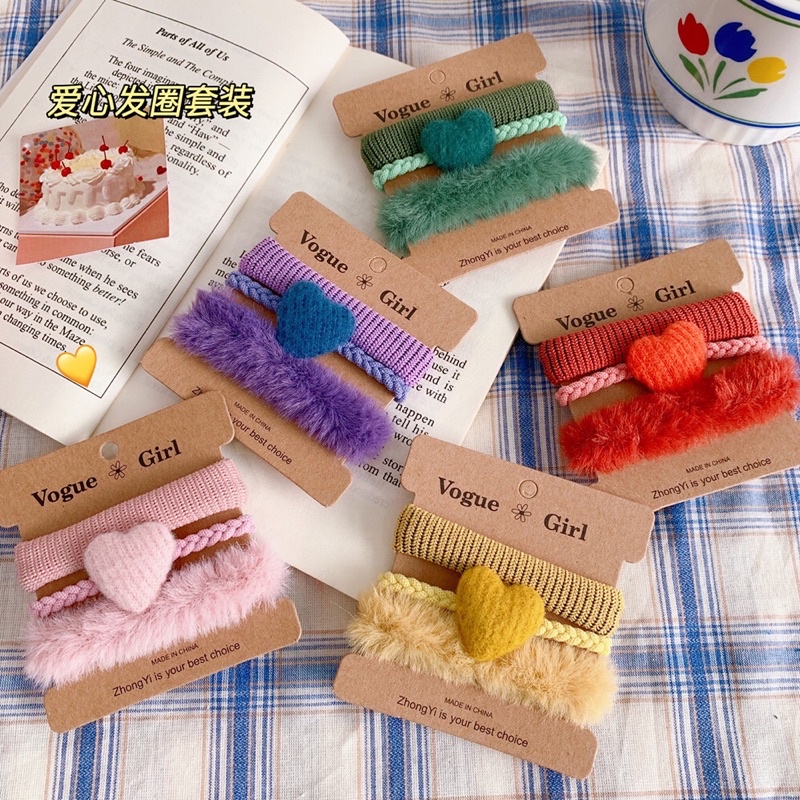 Set 3 dây buộc tóc len