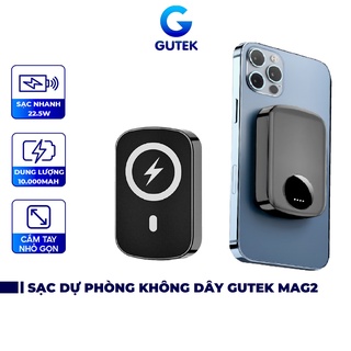 Mua Sạc dự phòng không dây sạc nhanh pin 10000mah mini nhỏ gọn cao cấp cho từ iphone 8/X/11/12/13 – Gutek Mag2