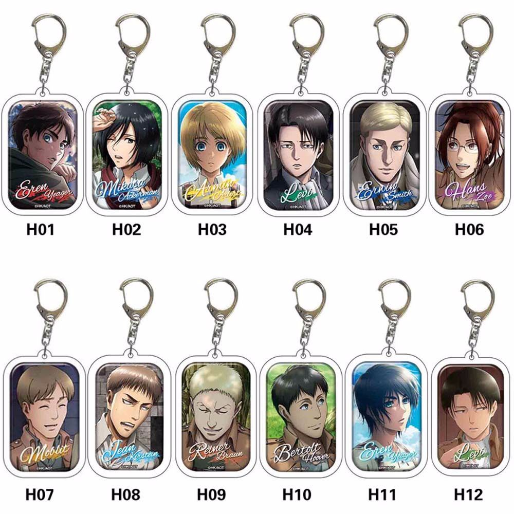 Móc Chìa Khóa Hình Levi Ackerman Eren Jaeger Trong Attack On Titan Giá Đỡ