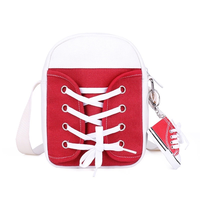 Túi Đeo Chéo Nữ Hình Giày Sneaker Phối Da Mềm Êm Phong Cách Hàn Quốc Siêu Đẹp