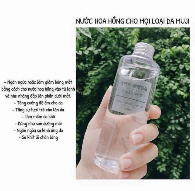 [NỘI ĐỊA NHẬT] Nước hoa hồng Muji Light Toning Water 200ml