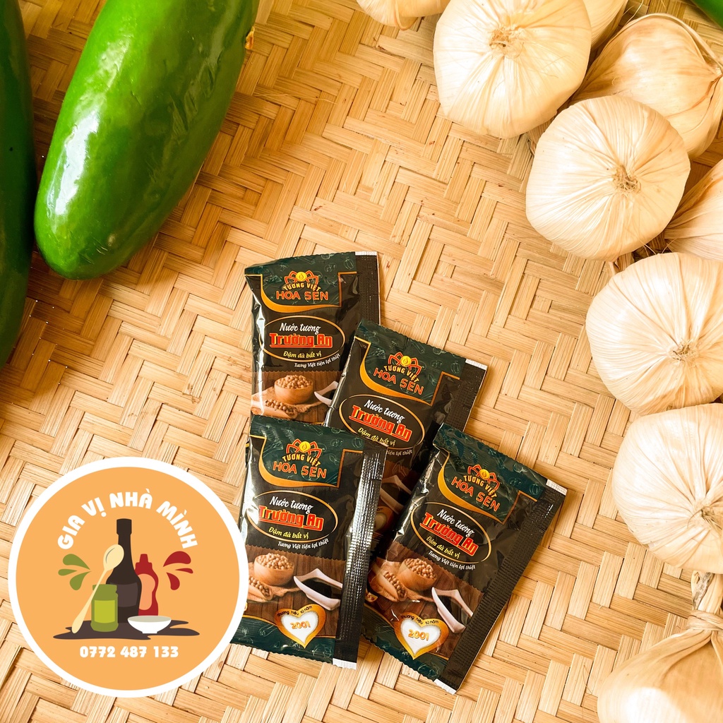 NƯỚC TƯƠNG DẠNG GÓI MÀU HOA SEN 10GR/100GÓI/LÓC
