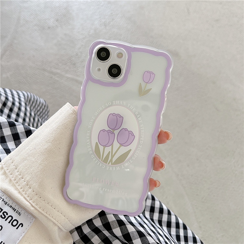 Ốp lưng IPhone  trong lượn sóng hoa la vie 6/6s/6plus/6splus/7/7plus/8/8plus/xs/11/12/13/14/pro/max/plus/promax TLS18