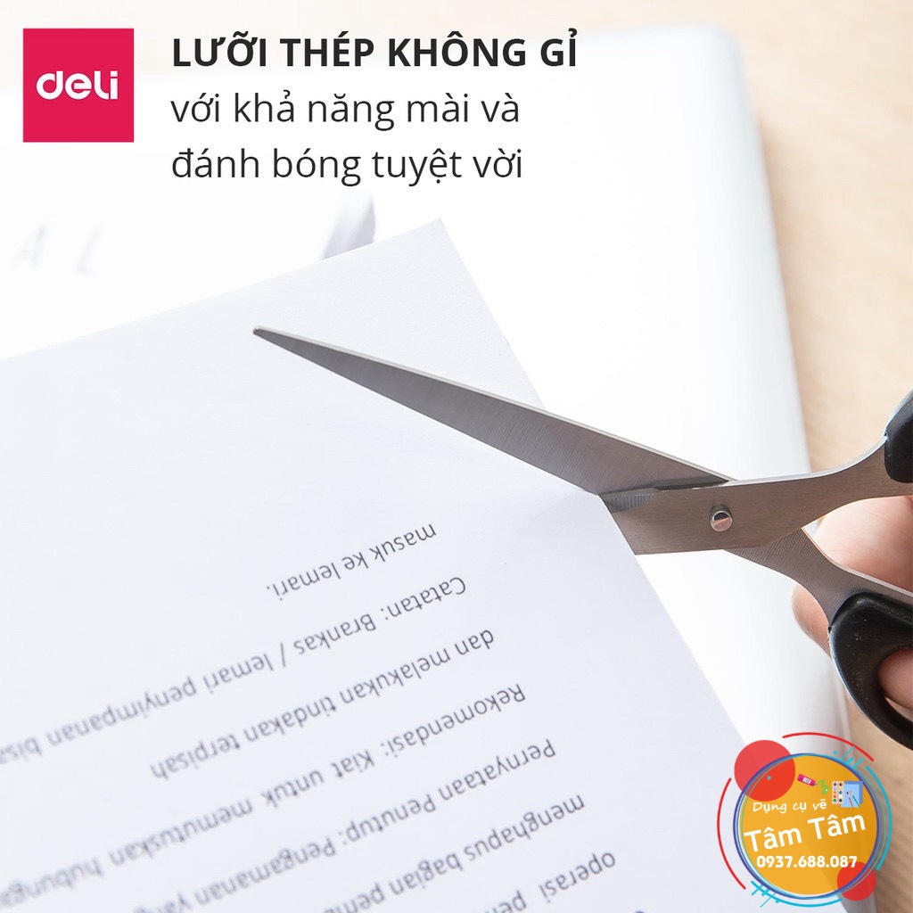[ TÂM TÂM ]-Kéo cắt giấy, Kéo Văn Phòng Deli 6009