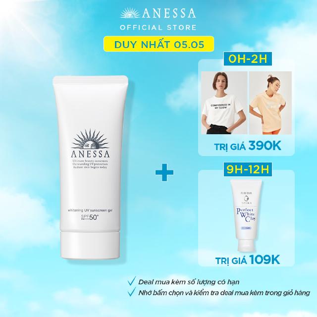 Gel Chống Nắng Dưỡng Trắng Anessa Whitening UV Sunscreen Gel SPF50+, PA++++ 90g