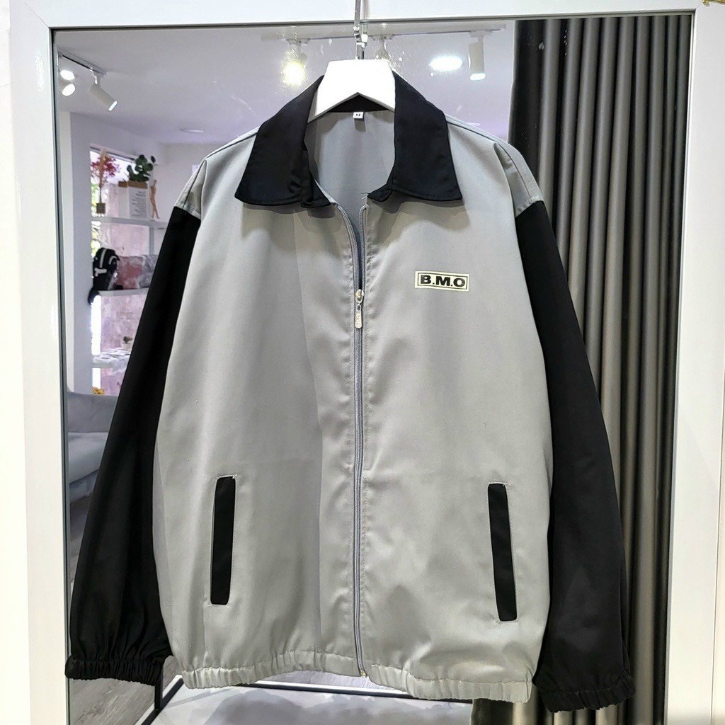 Áo Khoác Bomber BMO LAB Jacket Form Rộng Vải Khaki Dày Dặn Ulzzang Unisex ShopDUVI