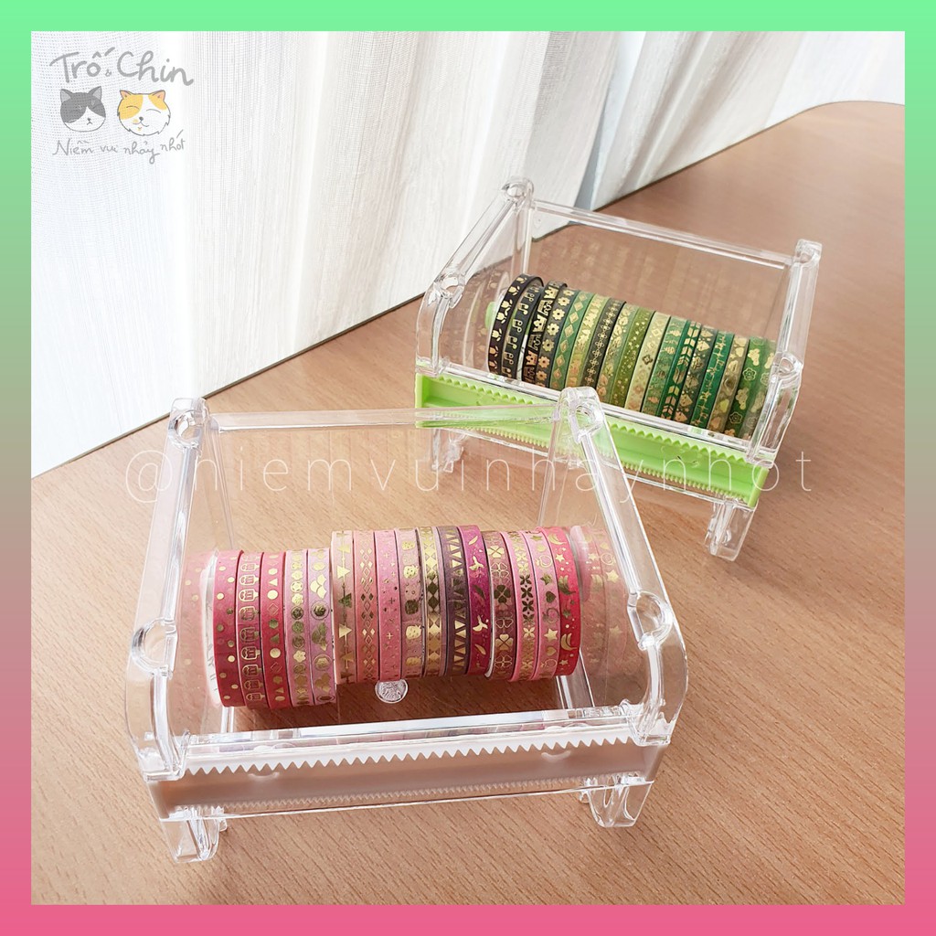 [ẢNH THẬT] Hộp đựng băng keo Washi tape Hộp cắt băng keo Washi tape