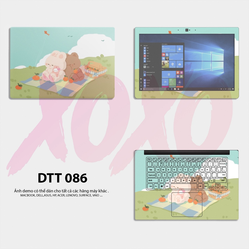 Decal Dán Laptop - Mẫu CUTE / Có decal dán cho tất cả các hãng máy tính