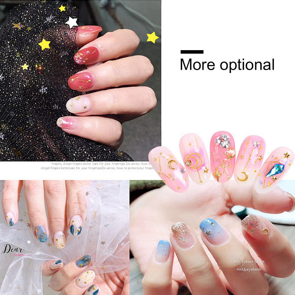 [Hàng mới về] Hộp kim sa trang trí móng tay nghệ thuật xinh xắn thời trang