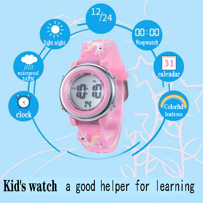 Đồng Hồ Điện Tử Chống Thấm Nước Có Đèn Led Cho Bé | BigBuy360 - bigbuy360.vn