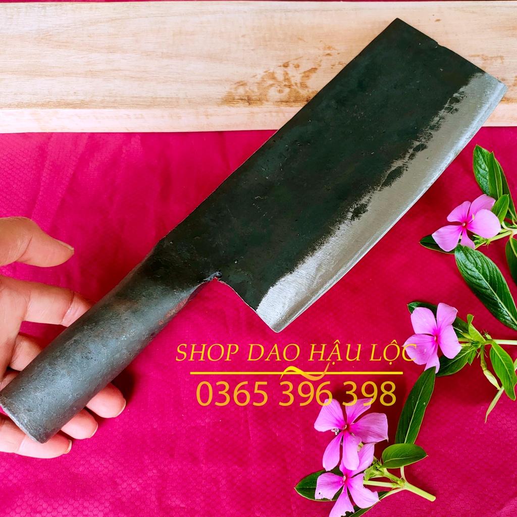 Dao, chặt xương ống, nặng 1.2 kg, nhà bếp, làm bằng thép nhíp ô tô, nguyên miếng,