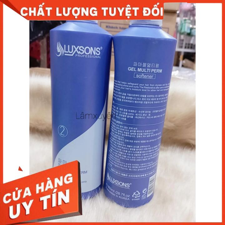 Uốn Lạnh LUXSONS 850ML*2 CHAI XANH sản phẩm uốn tạo kiểu tóc tự nhiên định hình nếp tóc ,bảo vệ tóc bền đẹp.