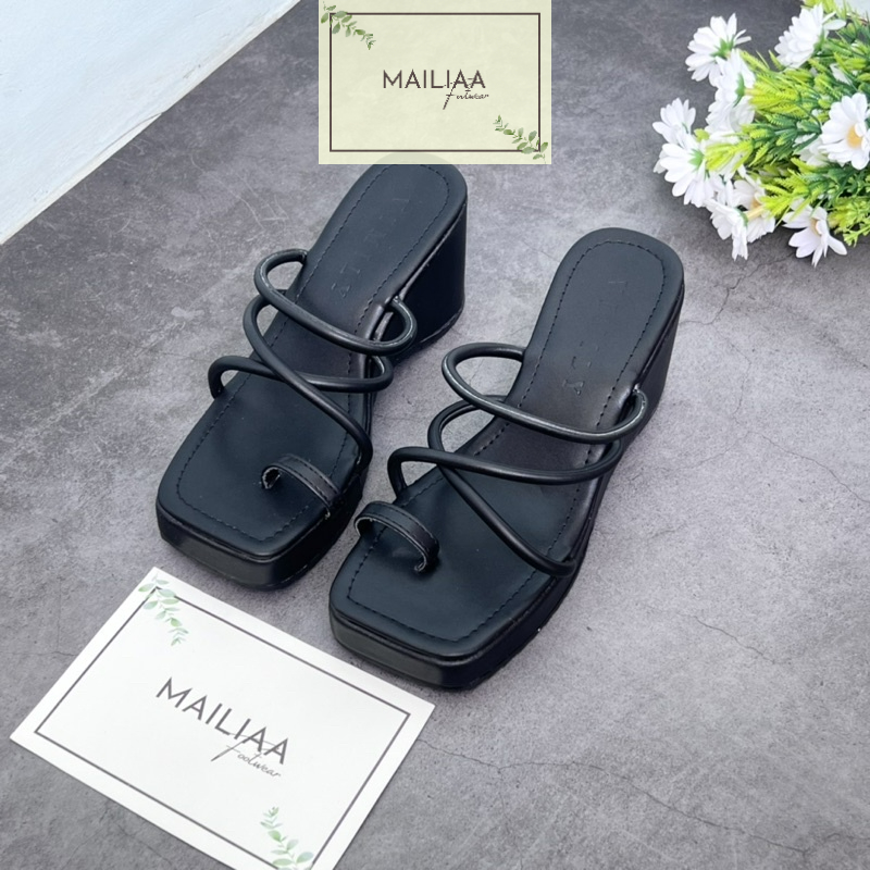 Dép nữ đế xuồng 7 phân MAILIAA quai tròn xỏ ngón dễ đi