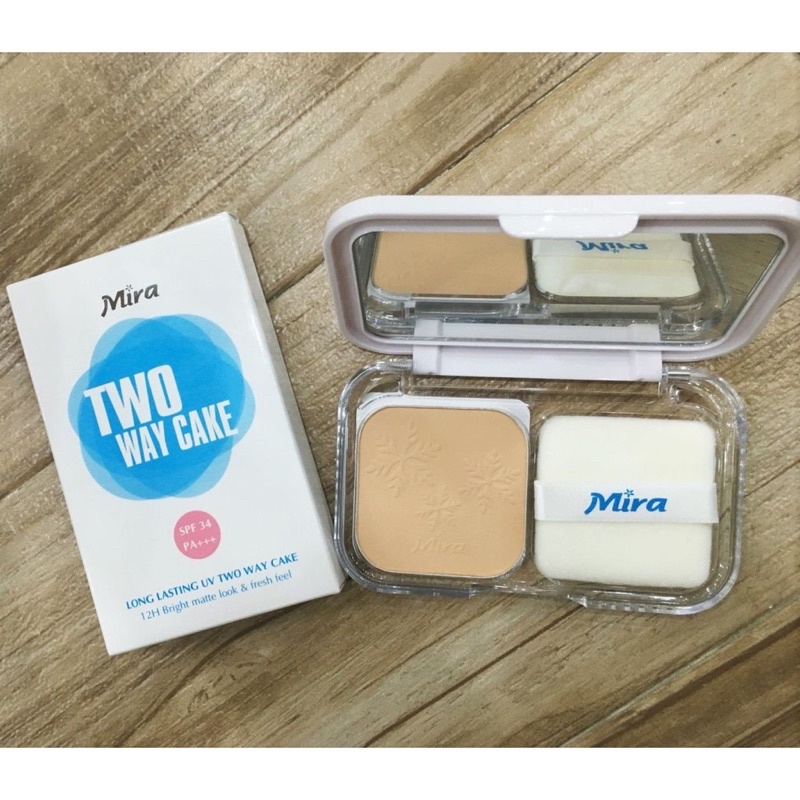 phấn phủ  trang điểm MIRa TWO WAY CAKE dạng nén 12g  siêu mềm  mịn chống dầu  có đủ tông màu cho bạn lựa chọn