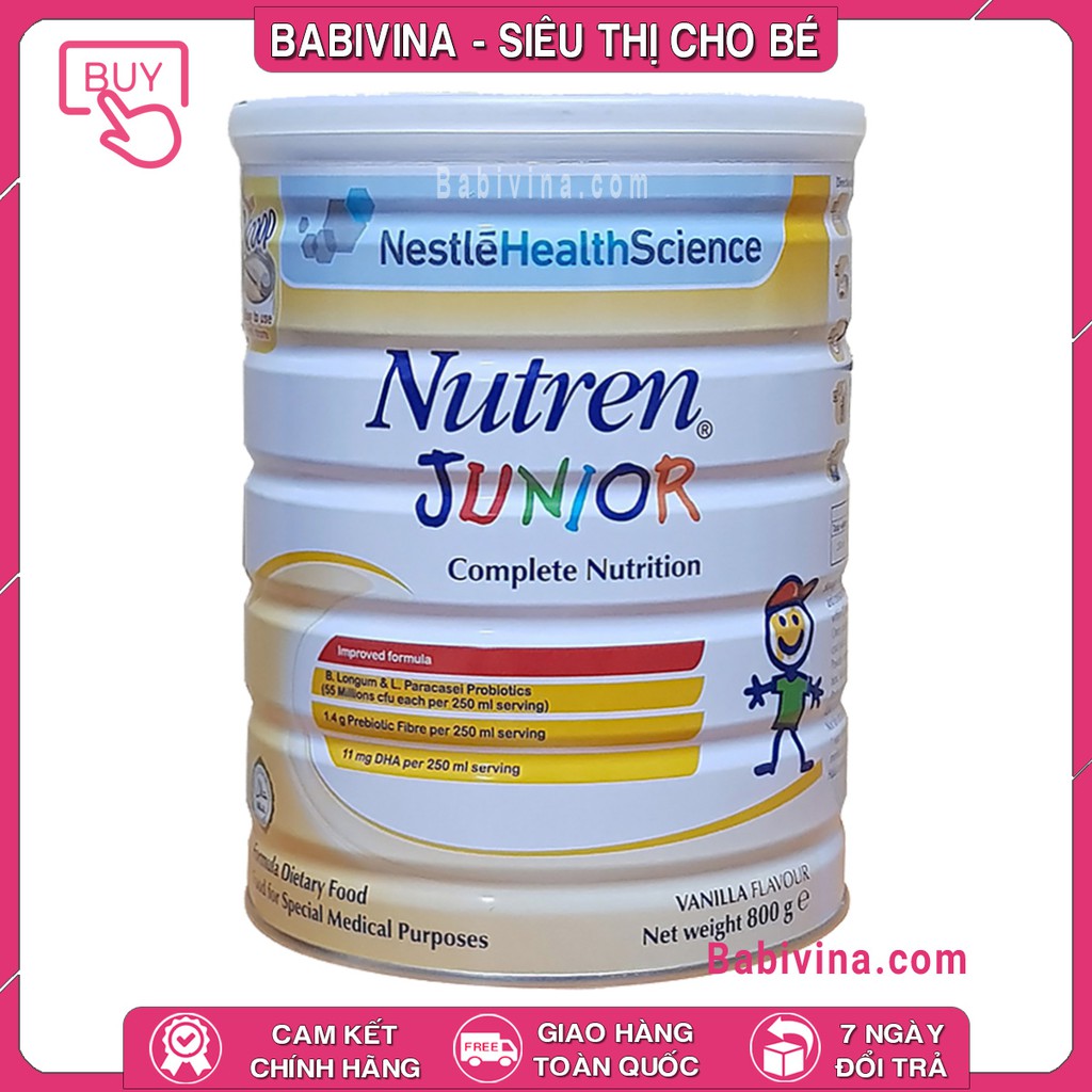 [CHÍNH HÃNG] Sữa Nutren Junior 800G - 400G | Date Mới Nhất, Giá Tốt Nhất | Babivina