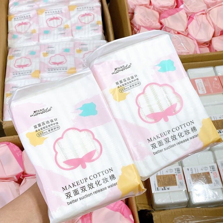 Bông Tẩy Trang 3 lớp Cotton Pads Túi 222 Miếng