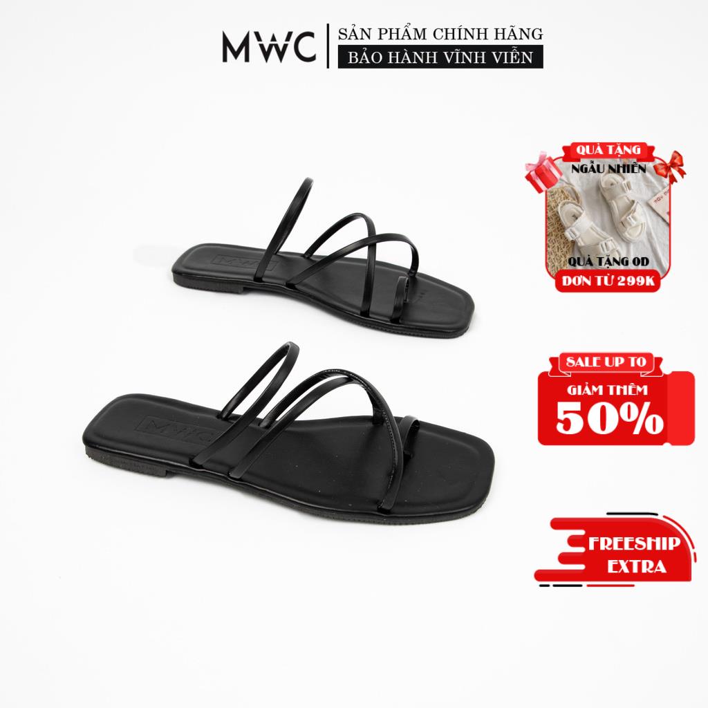 Dép Nữ MWC Đế Bệt Quai Xỏ Ngón Siêu Xinh NUDE- 3487