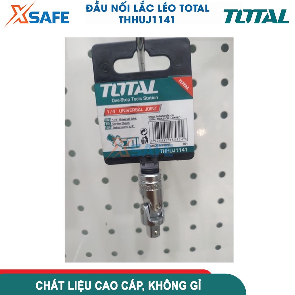 Đầu nối lắc léo 1/2 inch hoặc 1/4'' TOTAL | nối đầu tuýp Chất liệu 50BV30, mạ crôm và chịu nhiệt để kết nối cần tuýp