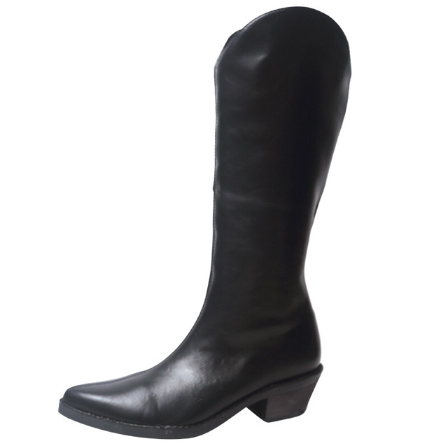 [Sẵn 36] Boots cao bồi mũi nhọn ulzzang cổ cao đế gỗ cao 4cm khoá sườn | BigBuy360 - bigbuy360.vn
