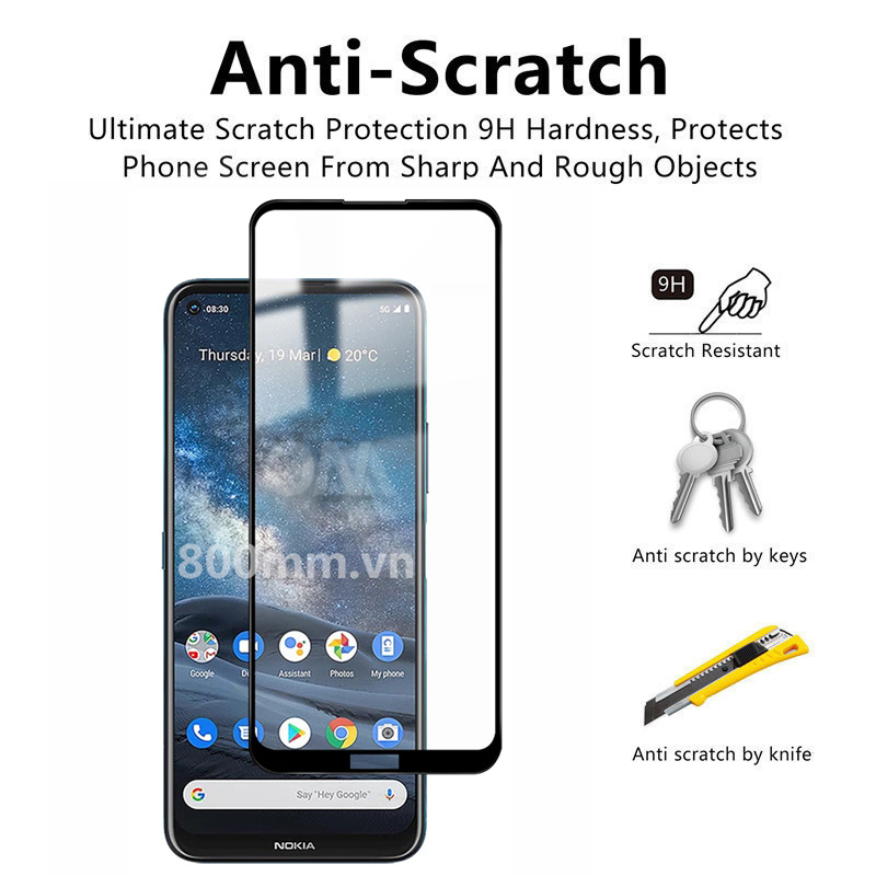 Kính cường lực bảo vệ toàn màn hình thích hợp cho Nokia 8.3 3.4 2.4 5.3 2.3 8.1 3.2 2.2
