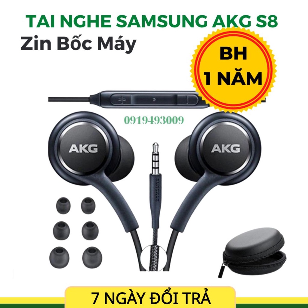 Tai Nghe Samsung AKG S8/NOTE8 Tặng 1 Bộ Đệm Tai Nghe + Hộp đựng tai nghe kết nối nhanh SẢN PHẨM CHÍNH HÃNG BH 1 NĂM