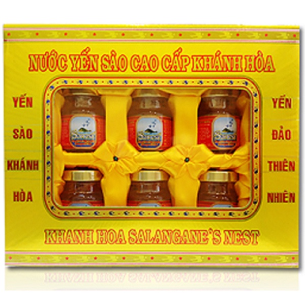 Nước Yến Sào Khánh Hòa Sanest - Có Đường (Hộp 6 Lọ X 70ml/Lọ)