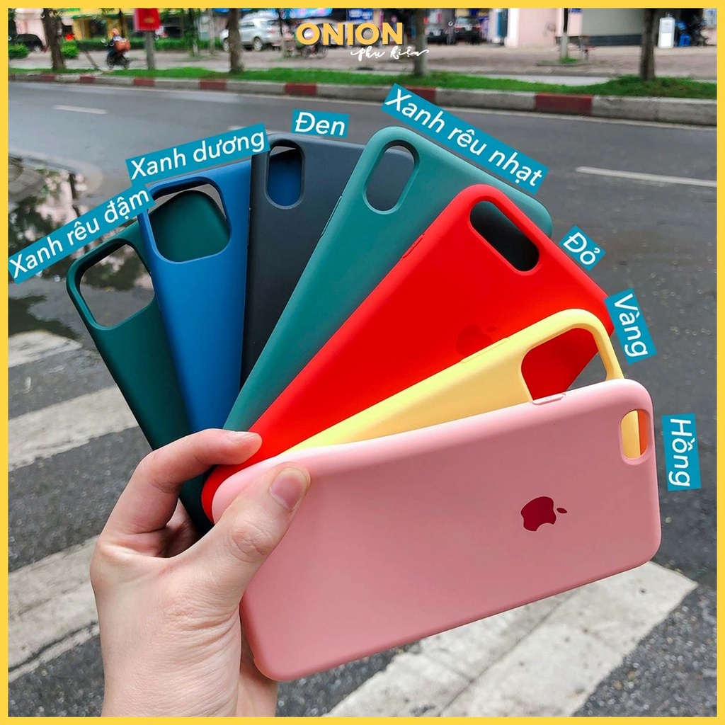 Ốp Onion táo full viền lót nỉ dẻo dành cho iPhone 7 8 7 Plus 8 Plus X Xs XsMax iPhone 11 11 Pro 11 Promax