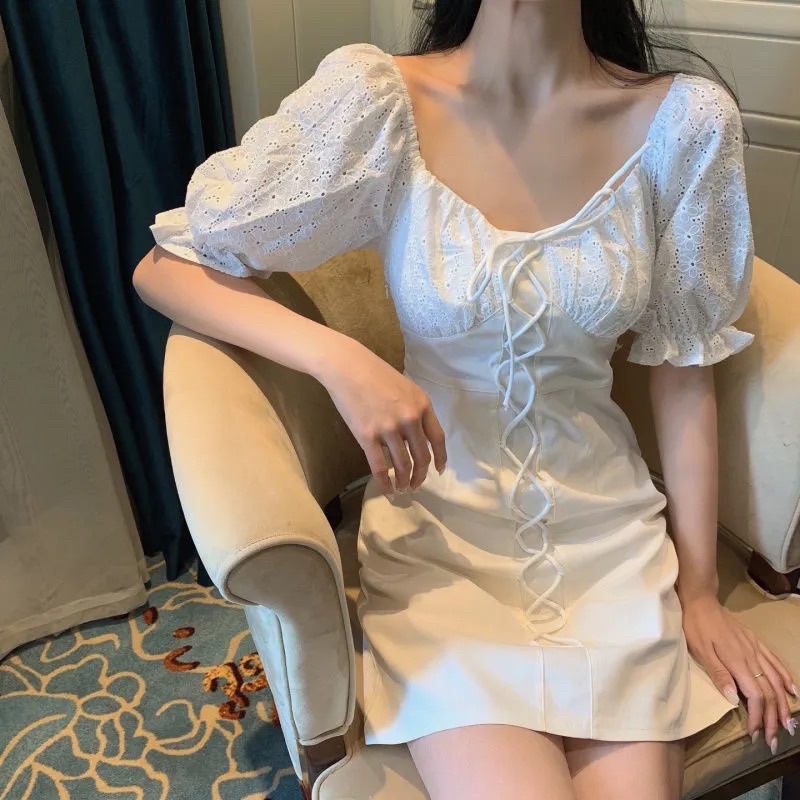 váy tiểu thư dây đan ngực | BigBuy360 - bigbuy360.vn