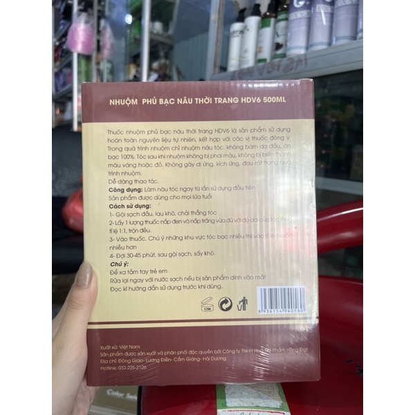 Nhuộm phủ bạc nâu thời trang HDV6