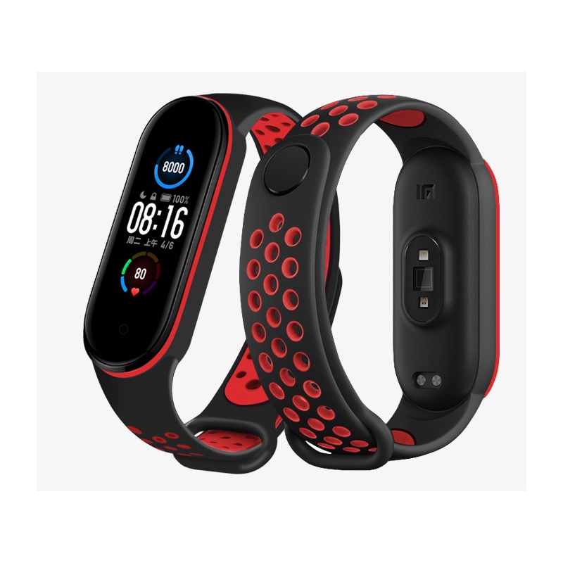Dây đeo bằng silicone mềm dành cho đồng hồ thông minh Xiaomi Mi Band 5 6 Miband 5 6