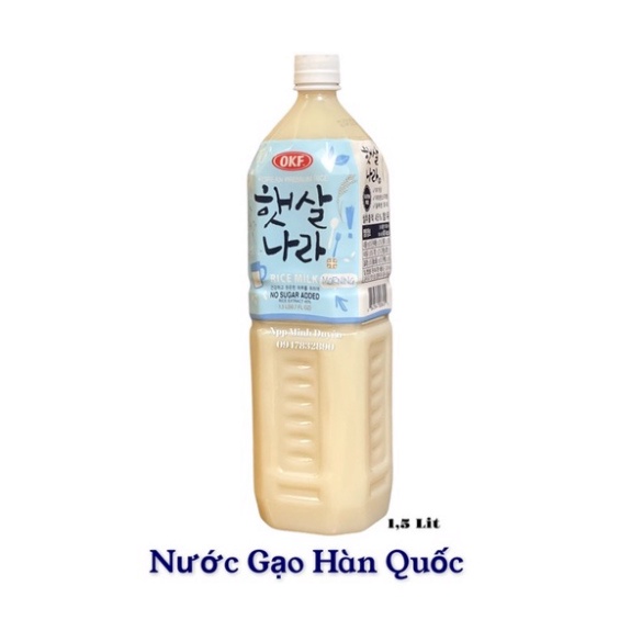 Nước Gạo Hàn Quốc Siêu ngon chai 1,5L, Nước gạo Hàn quốc OKF