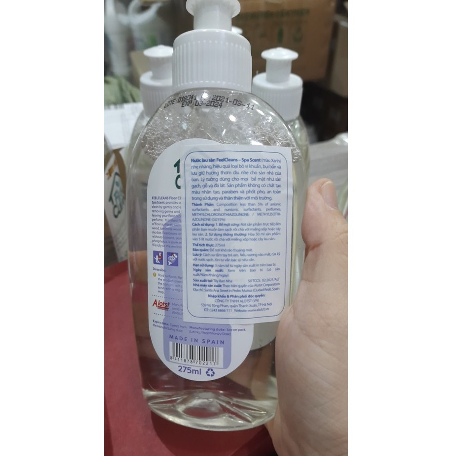 Nước Lau Sàn FeelCleans Chai 275ml-Nước rửa chén Sagacii (Nhiều mùi hương lựa chọn)(03/2024)