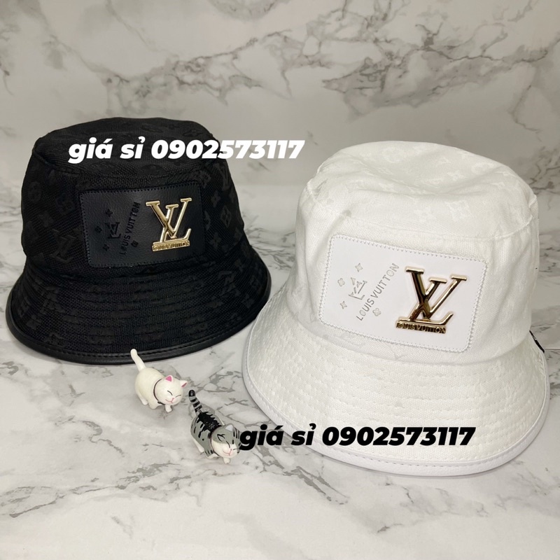 Nón mũ bucket mạc sắt V…L khung da thời trang cao cấp nam nữ full tags