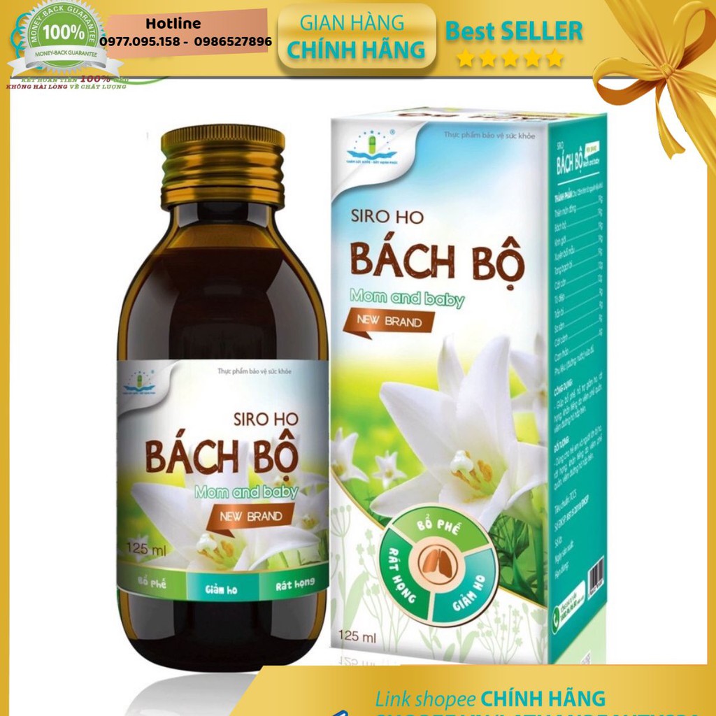 [Chính hãng] Siro Ho Bách Bộ mom and baby giúp bổ phổi ích phế, giảm ho, giảm đau họng, rát họng