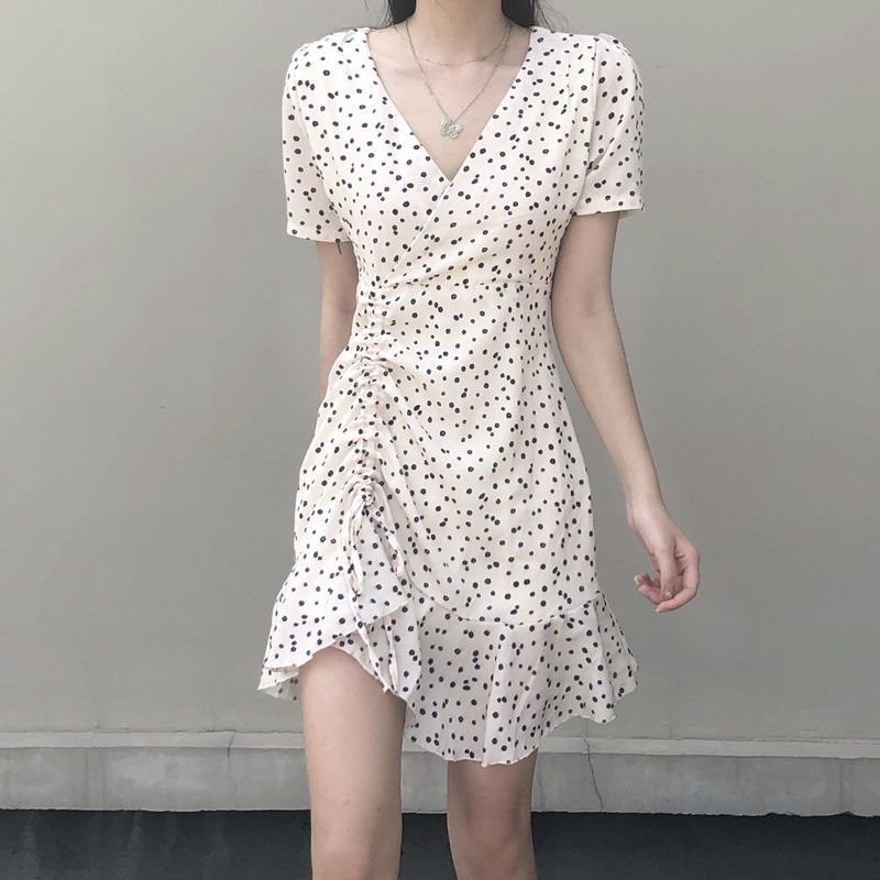 Đầm Nữ Lưng Cao Hoạ Tiết Hoa Phong Cách Vintage