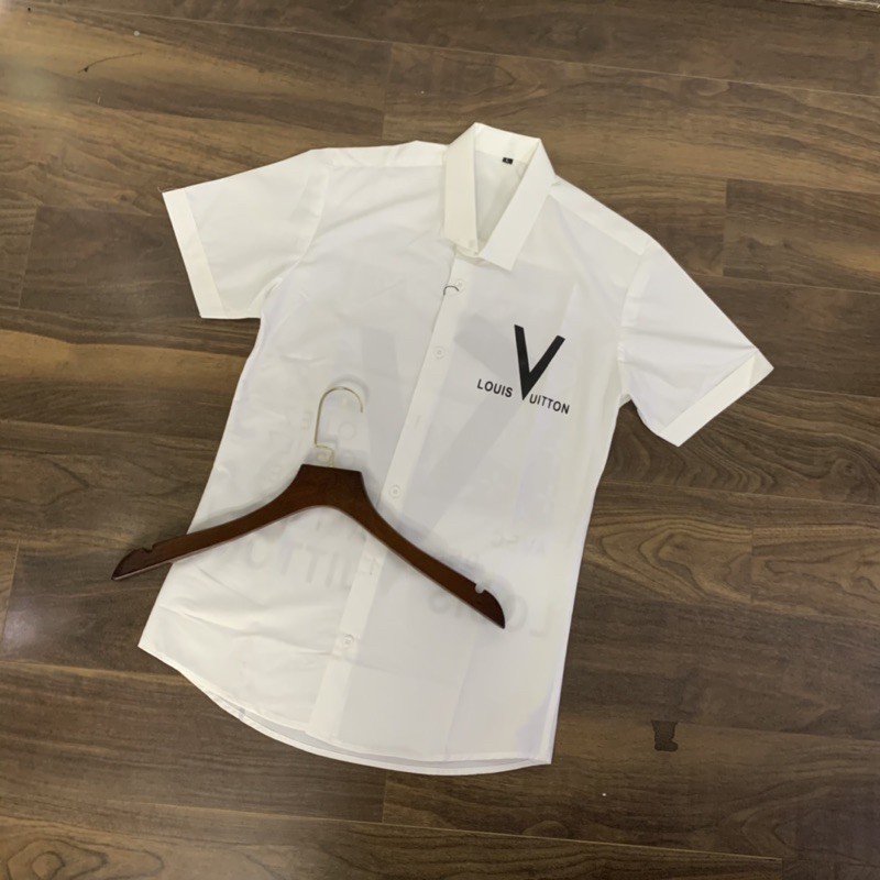 Áo Sơ Mi Cộc Tay Nam Dập Chữ Hai Mặt Cao Cấp | BigBuy360 - bigbuy360.vn