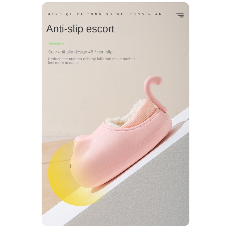 Hàng Mới Về Dép Cotton Đi Trong Nhà Chống Trượt Thời Trang Mùa Đông Cho Bé Pine241