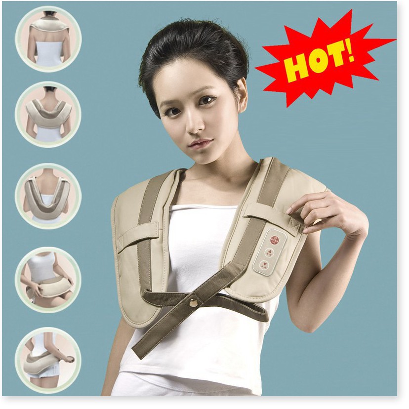 ✔️✔️✔️ Máy mat-xa vai gáy cổ Neck W808 - Đai đấm lưng, máy đeo đấm lưng