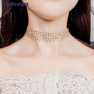 Vòng cổ choker kim sa quyến rũ