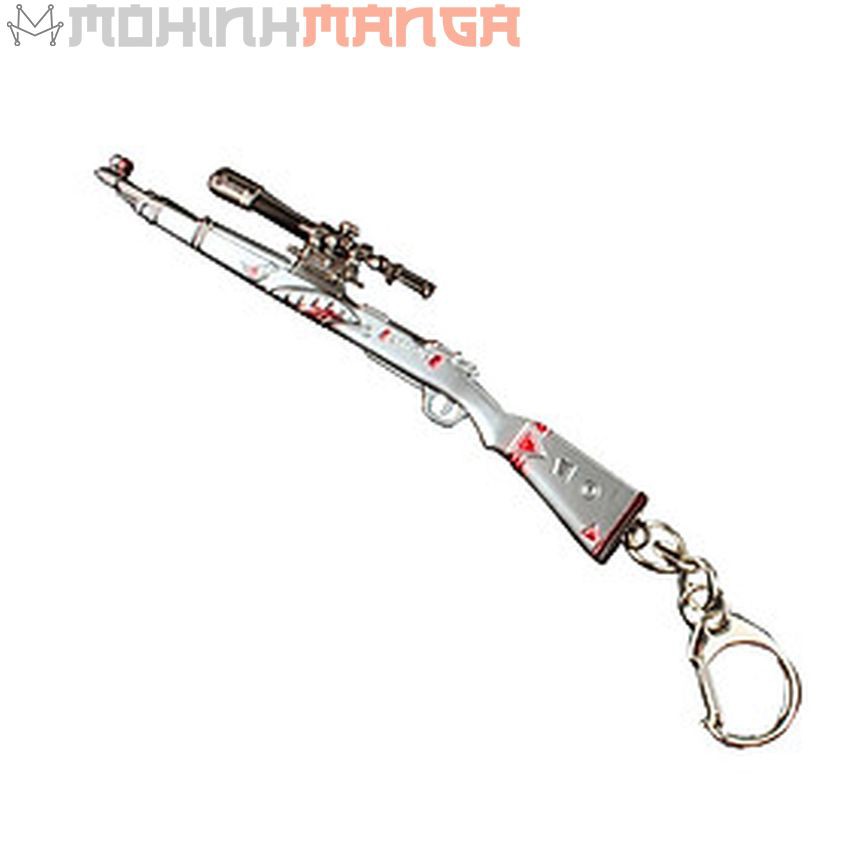 Móc khoá hợp kim mô hình súng K98 cá mập  bắn tỉa gold trong game bắn súng PUBG gun 12cm siêu đẹp
