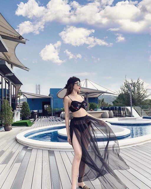 Bikini set 3 món phối chân váy