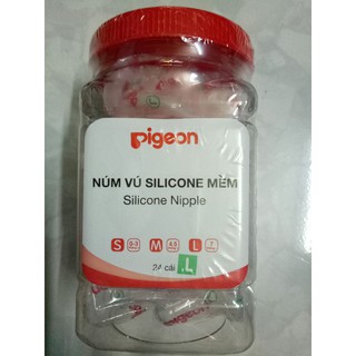 NÚM VÚ SILICON PIGEON SIZE L 24Cái/ HỦ