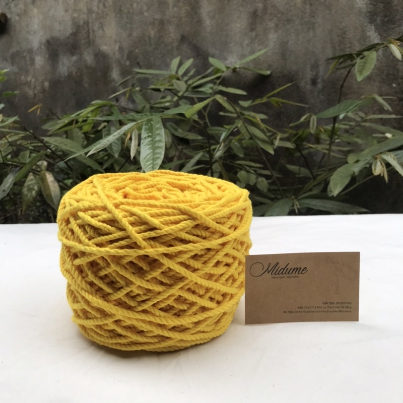 10m, 20m sợi 3 xoắn cotton màu basic và 10 màu nhuộm size 3,4,5,6,7,10mm