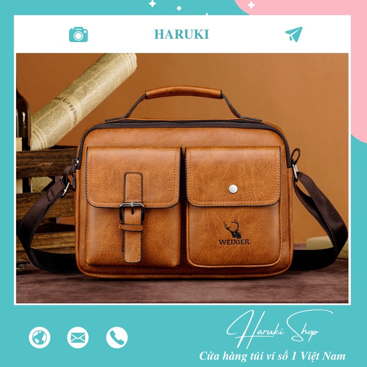 Túi Đeo Chéo Nam Kiểu Nhật Da PU Loại Cao Cấp Sang Trọng Đi Học Văn Phòng - HARUKI Shop