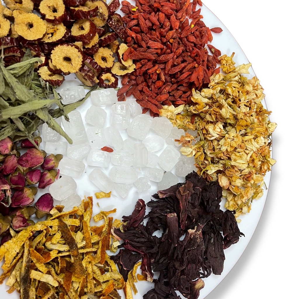 Trà hoa quả thảo mộc Bát Hoa Tiên Mộc Trà