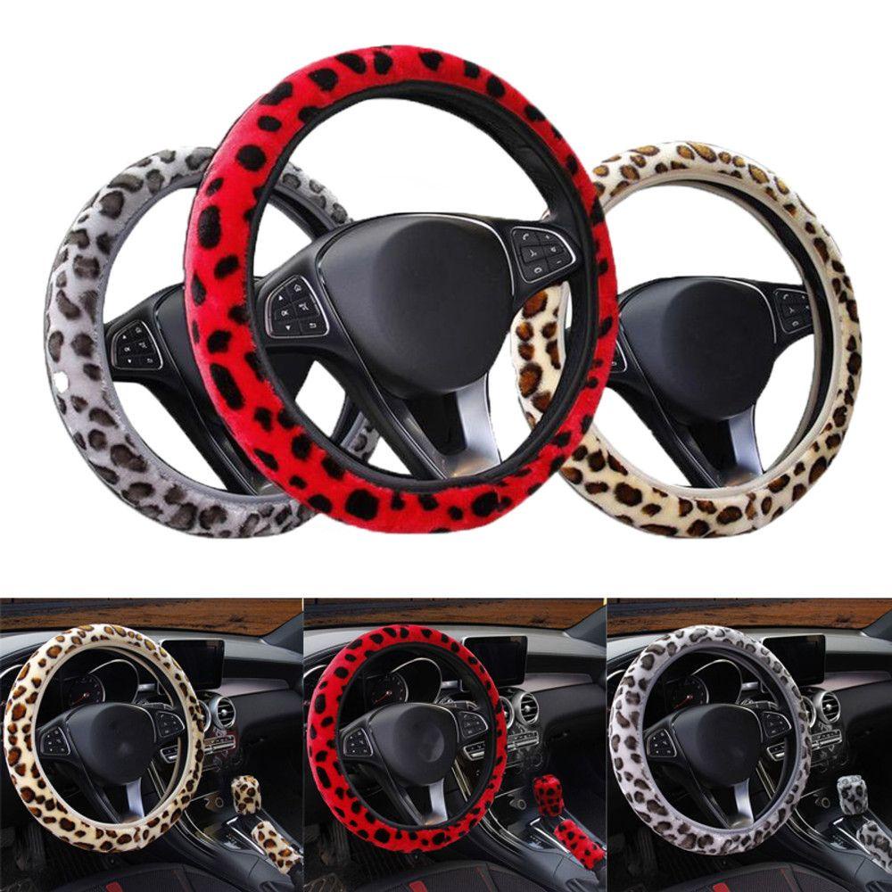 Lông Nhung Họa Tiết Da Báo 14-15 Inch Thông Dụng Thời Trang Cho Xe Hơi