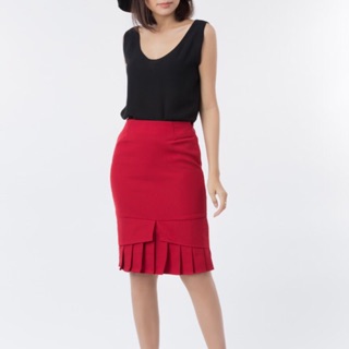 Chân váy bút chì đuôi xếp ly - v04416090