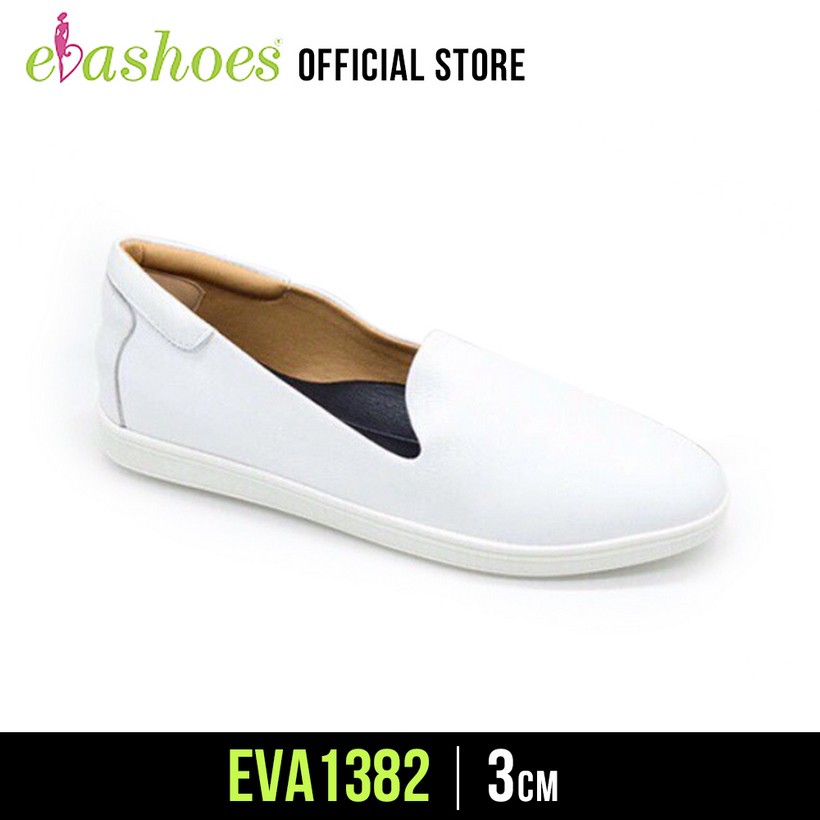 Giày Cao Gót Nữ Slipon Da Tổng Hợp Đế Độn 3Cm Evashoes - EVA01382