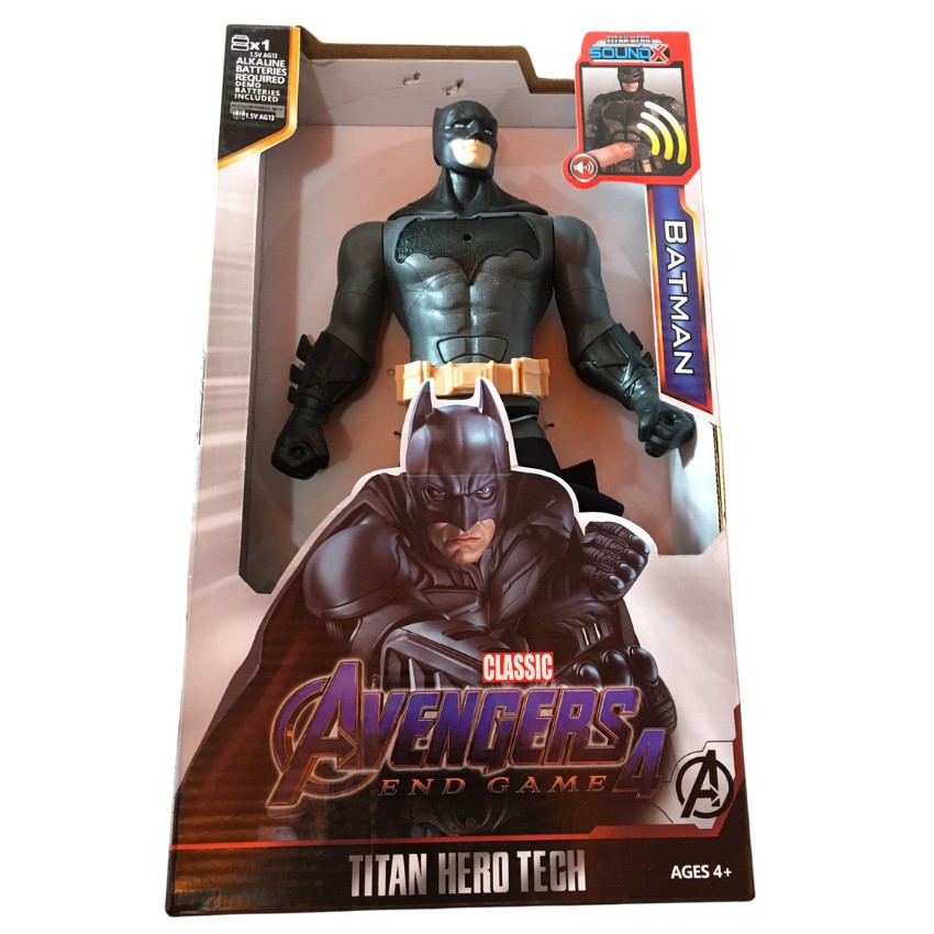 Đồ Chơi Mô Hình Batman Nhựa Đặc Cao 30cm Có Đèn Led Đỏ Và Phát Nhạc Cho Bé Đam Mê Sưu Tập - MEOMEOSHOP2021